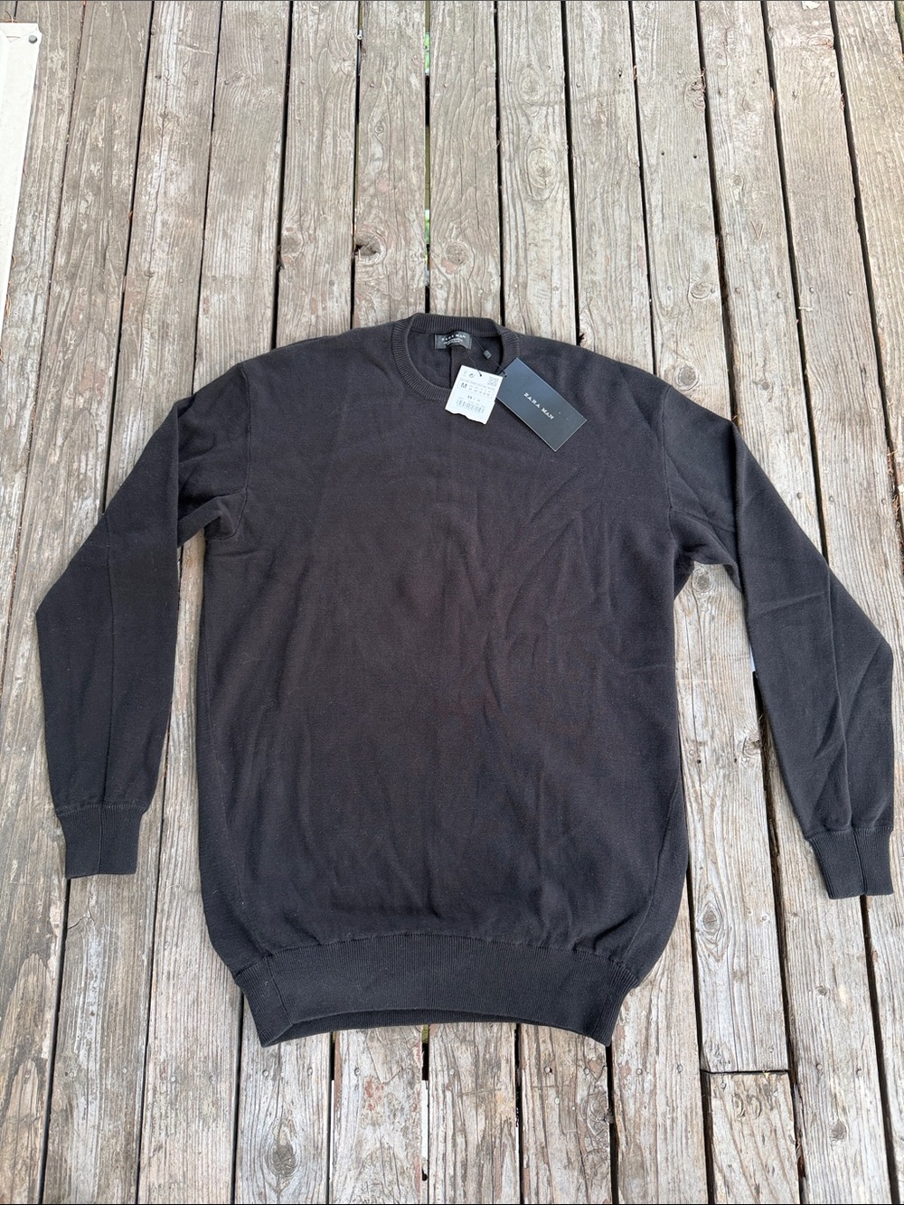 Zara Black Men's Crewneck Sweater